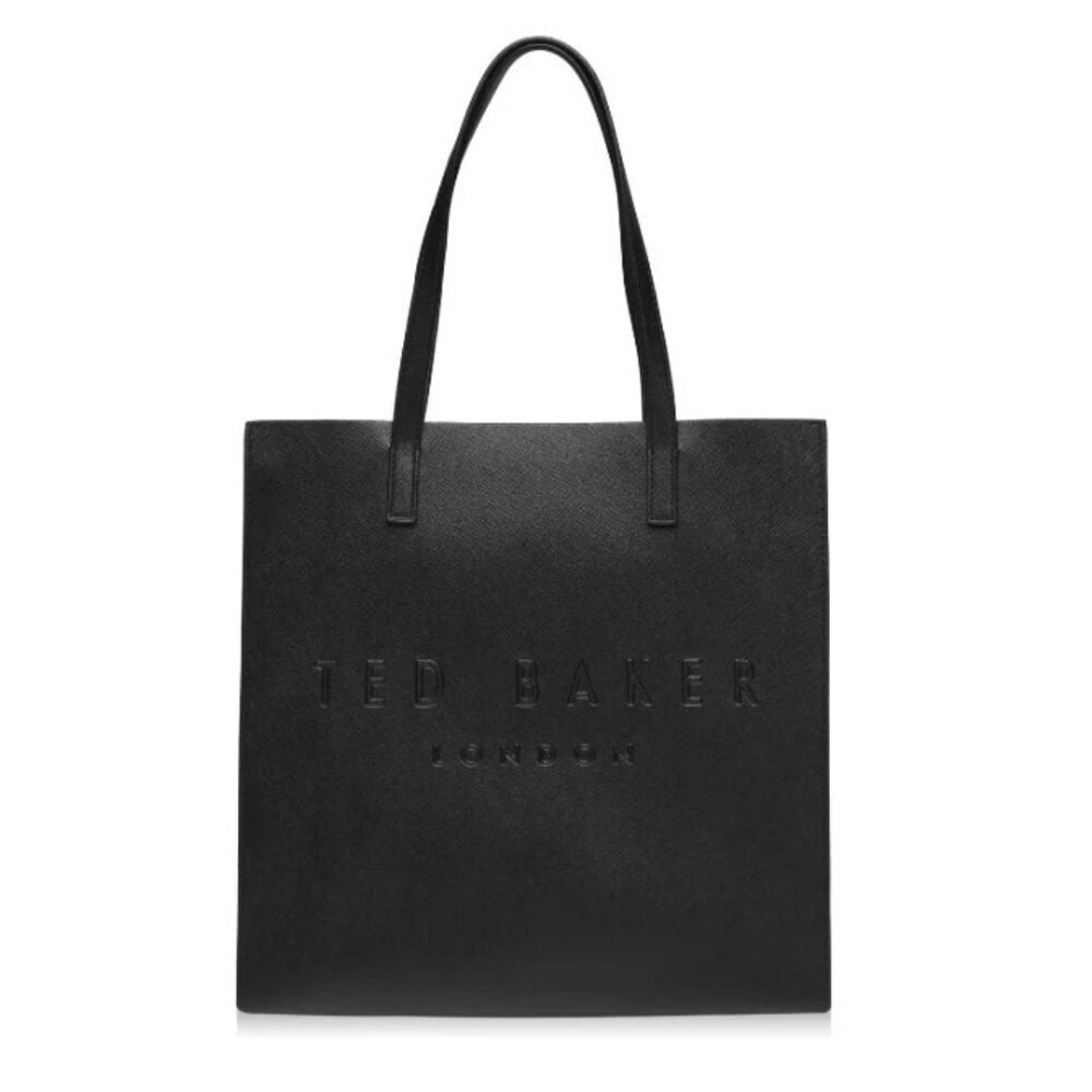NWT Ted Baker London Women's Black Tote Bag The Icon Embossed Logo - Picture 6 of 6